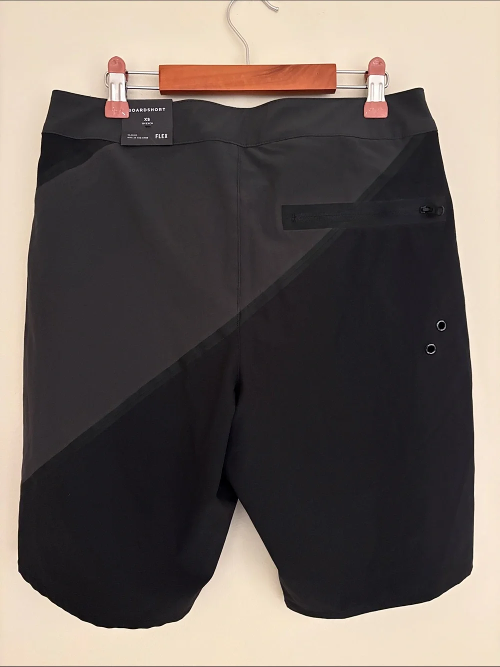 NWT 2018 AEO American Eagle Classic Flex Board Shorts XS Black Gray 54521696